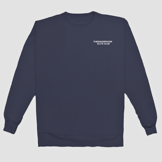 THEMASSROOM ELITE CLUB LUX SWEATSHIRT - NAVY BLUE