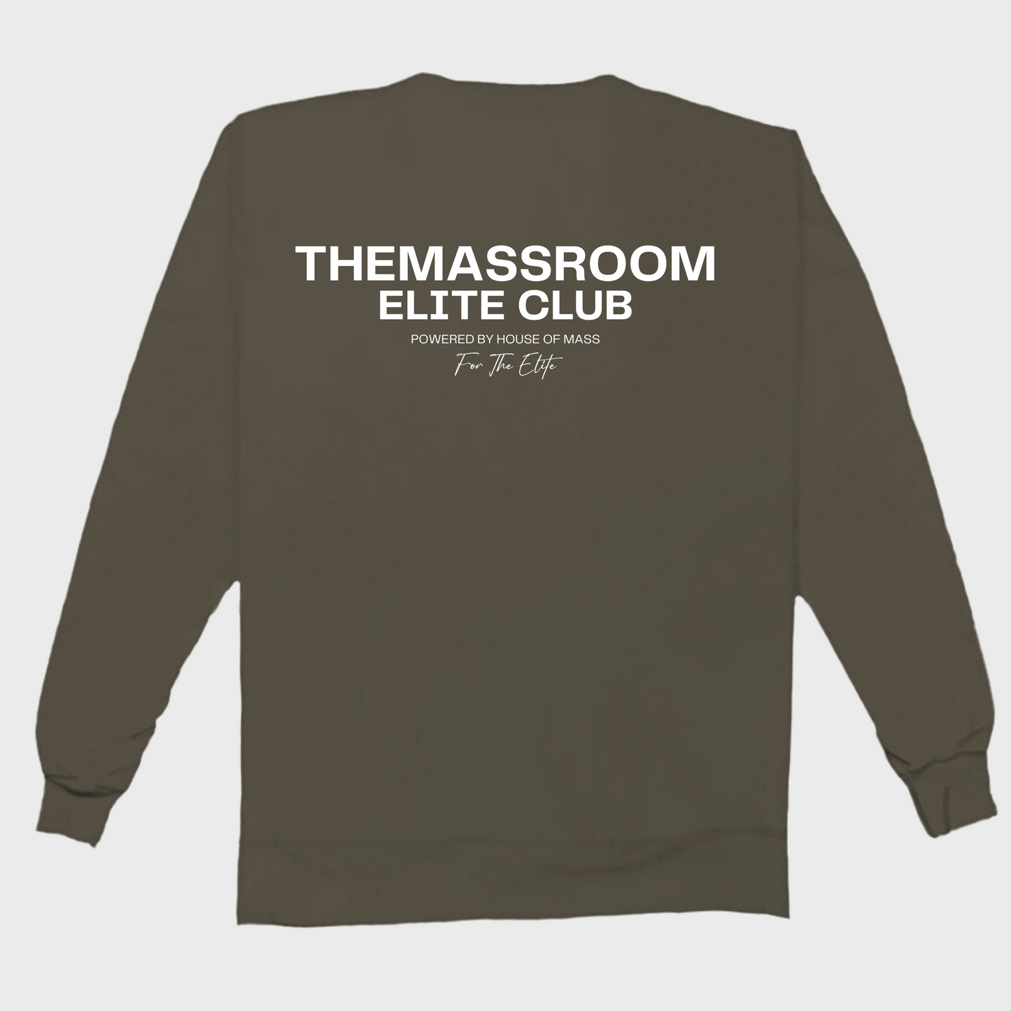 THEMASSROOM ELITE CLUB LUX SWEATSHIRT - OLIVE GREEN