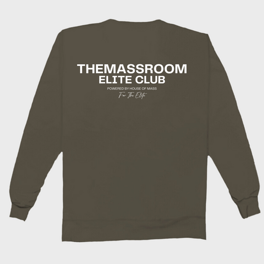 THEMASSROOM ELITE CLUB LUX SWEATSHIRT - OLIVE GREEN