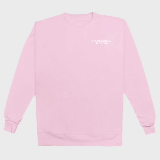 THEMASSROOM ELITE CLUB LUX SWEATSHIRT - BABY PINK